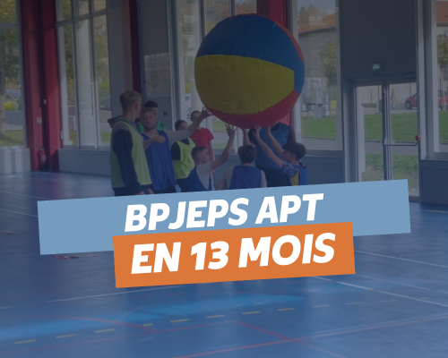 BPJEPS APT - Givors - L'Étrat, image représentant des jeunes en formation Kinball.